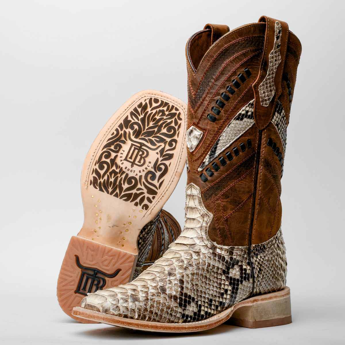 Genuine Python Boots - Square Toe โ Texas Boot Ranch