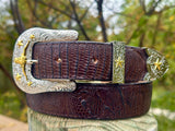 Brown Lizard Leather Belt