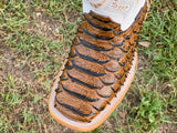 Men’s Honey Python Leather Boots With White Shaft