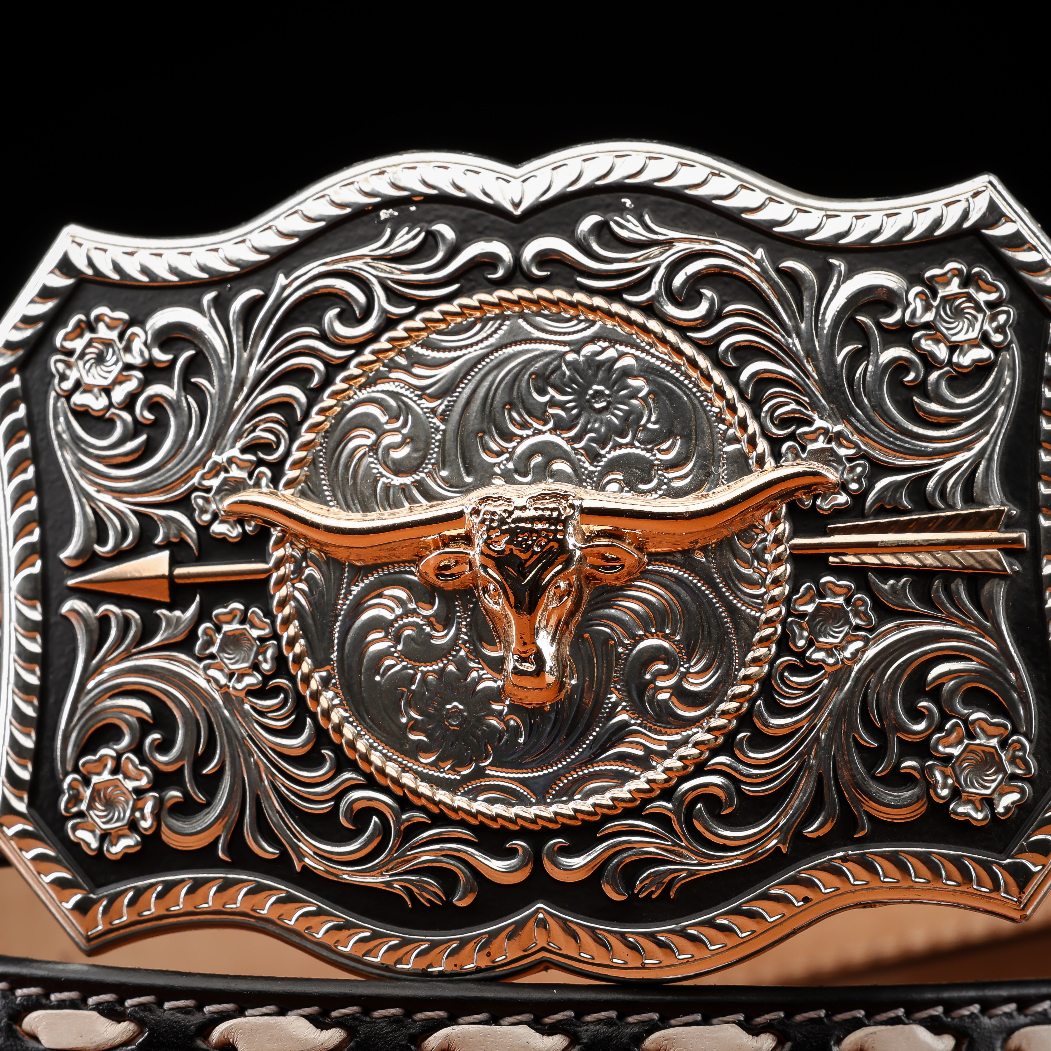 2 Inch Hand-Tooled Artesanal Beaded Leather Belt – Texas Boot Ranch
