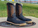 Men’s Brown Bull Neck Leather Work Boots- Steel Toe