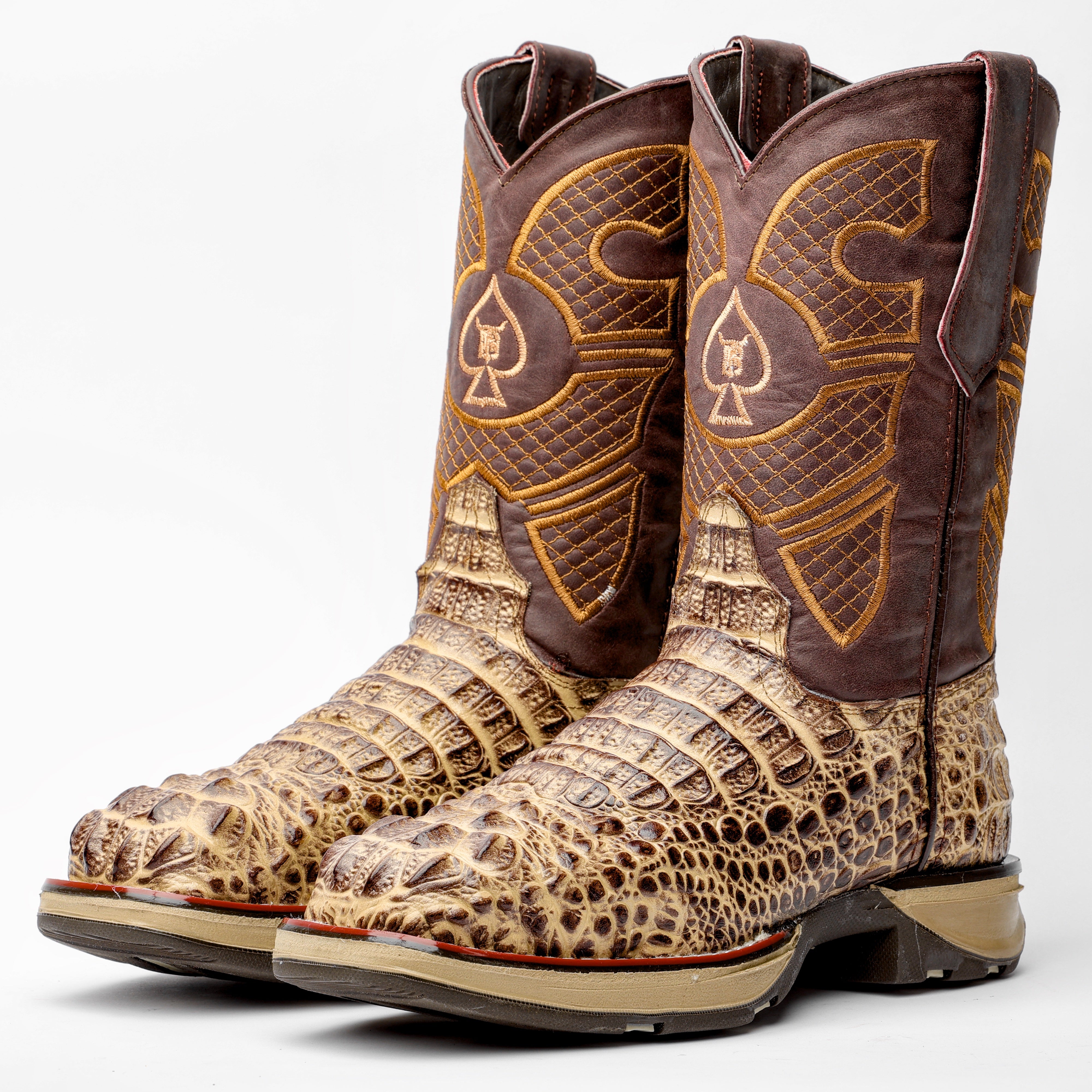 Orix Caiman Neck Leather Boots With 3D Lightweight Sole