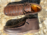 Men’s Brown Jumbo Python  Leather Boat Shoes