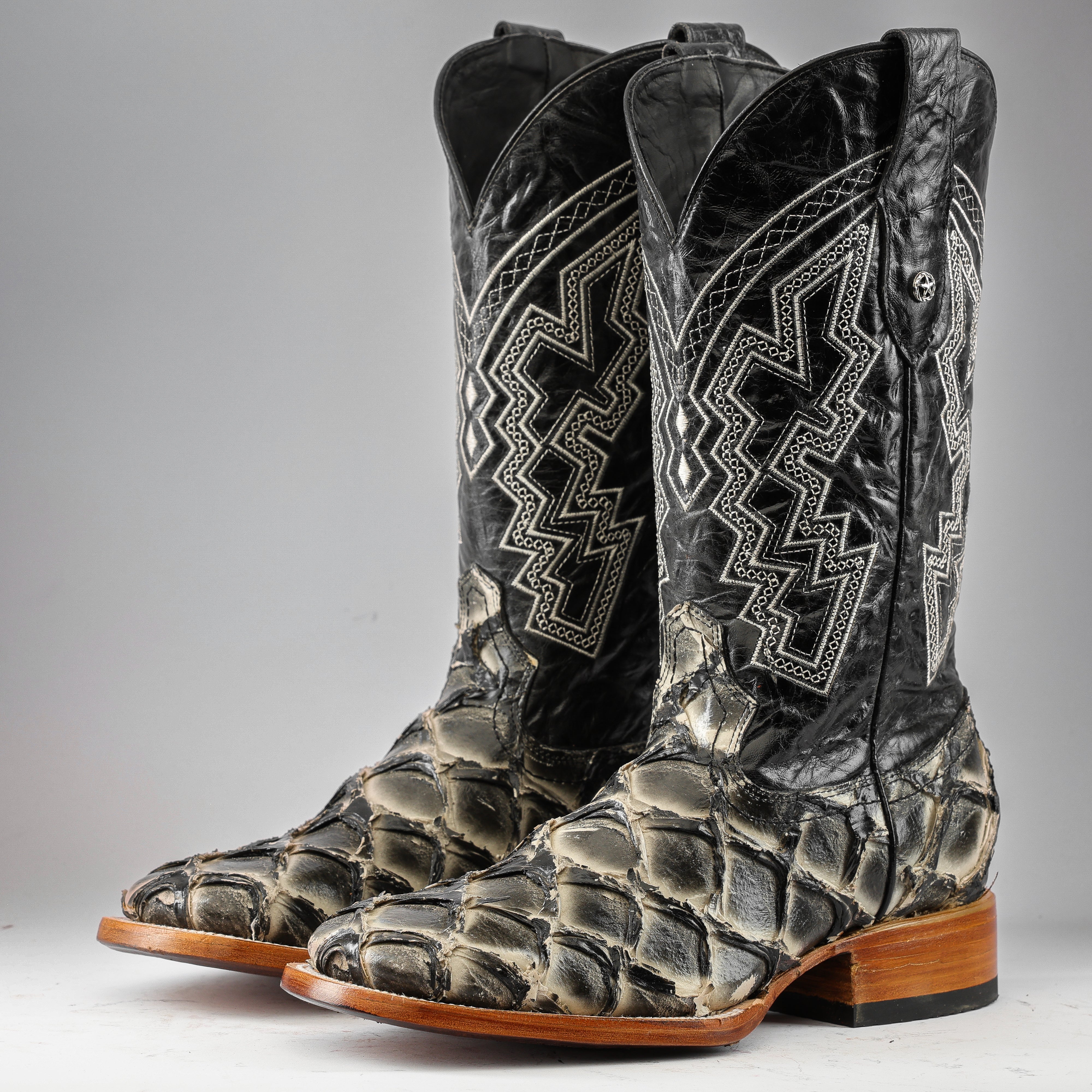 Orix Jumbo Pirarucu Leather Boots - Square Toe – Texas Boot Ranch