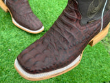 Men’s Matte Dark Brown Crocodile Leather Boots
