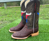 Men’s Matte Dark Brown Crocodile Leather Boots