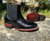 Men’s Black Bull Shoulder Leather Ankle Boots