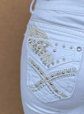 Women’s S1282-PB30 White Boot Cut Jeans