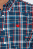 Men’s Cinch Plaid Print Long Sleeve Button Down Shirt