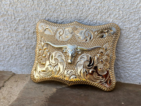 Longhorn Gold Plated Buckle