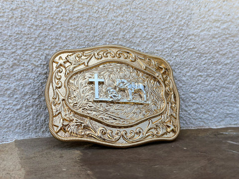 Praying Cowboy Gold Plated Buckle