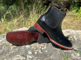 Men’s Black Bull Shoulder Leather Ankle Boots