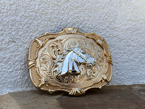 Horse Head Gold Plated Buckle