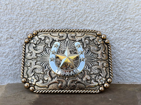 Star Silver Gold Plated Buckle