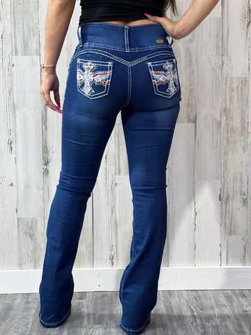 Women's DJ3768 Blue Jean Push Up Jeans – Texas Boot Ranch