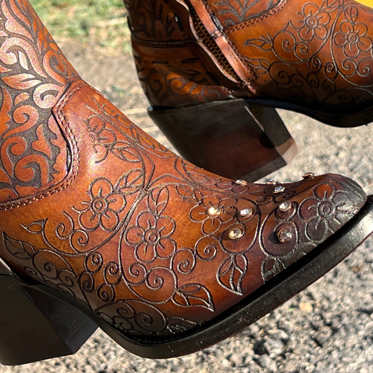 Women’s Artesanal Ankle Boots With Stones – Texas Boot Ranch