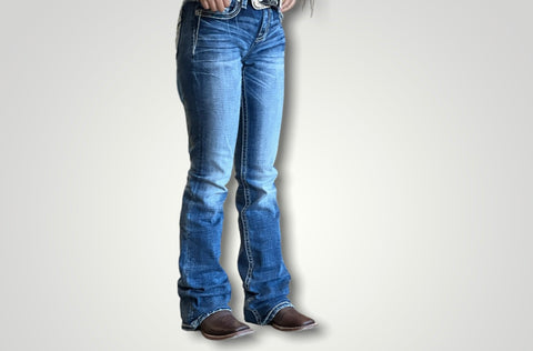 BRUSHED ACROSS BOOTCUT JEANS