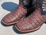 Men’s Orix Crocodile Leather Boots With Blue Shaft