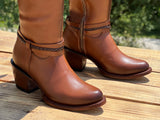 Womens Carolina Honey Leather Boots With knee High Shaft