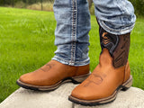 Men’s Tan Leather Non Steel Work Boots