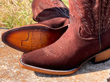 Women’s Brown Suede Boots -Snip Toe