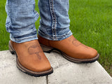 Men’s Tan Leather Non Steel Work Boots