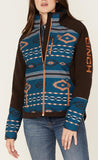 Cinch Women’s Brown With Blue Aztec Print