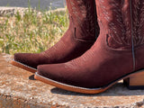 Women’s Brown Suede Boots -Snip Toe